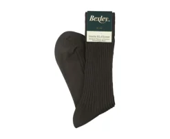 Calcetines en canale Hilo de Escocia para hombre Marrón-Bexley Clearance