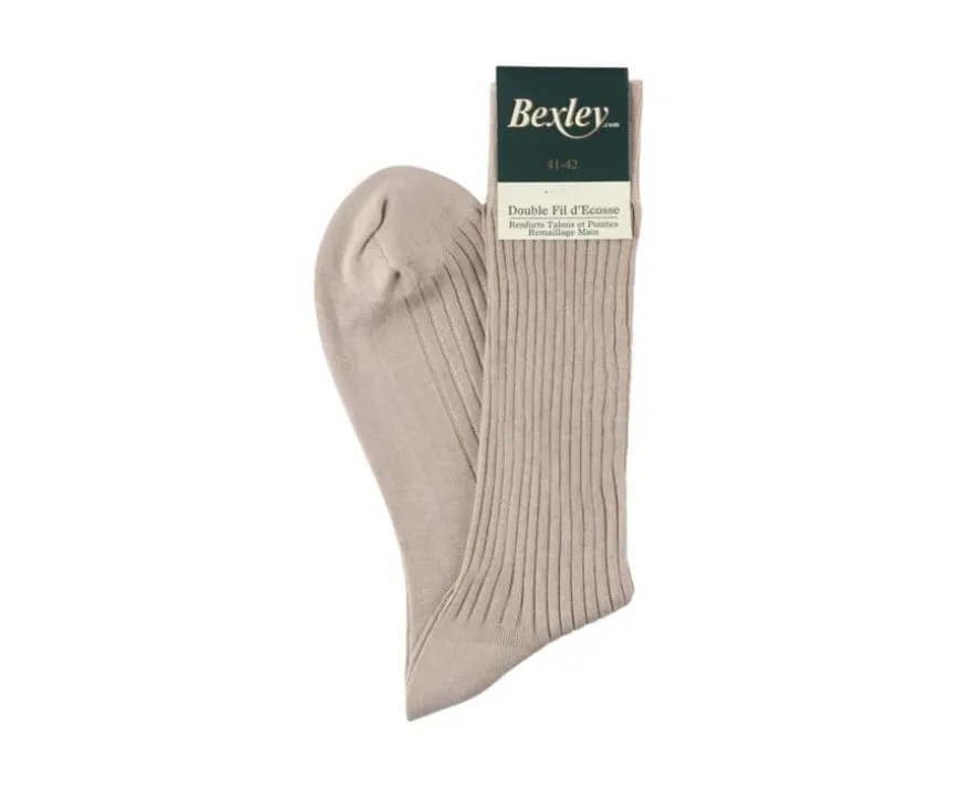 Calcetines en canale Hilo de Escocia para hombre Beis-Bexley Best