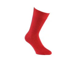 Calcetines en canale Hilo de Escocia para hombre Rojo-Bexley Discount