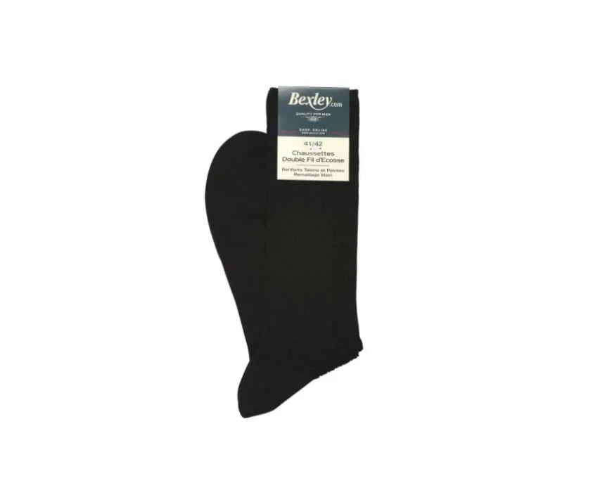 Calcetines en canale Hilo de Escocia para hombre Antracita moteado-Bexley Cheap