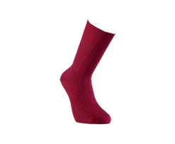 Calcetines en canale Hilo de Escocia para hombre Rojo Cereza-Bexley Best Sale