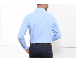 Camisa 100% algodón Azul - Cuello francés Maxime Classic-Bexley Store