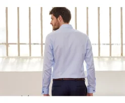 Camisa Azul pálido con gemelos Paolo-Bexley Flash Sale
