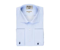 Camisa Azul pálido con gemelos Paolo-Bexley Flash Sale