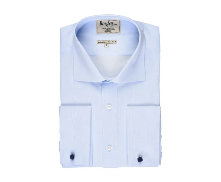 Camisa Azul pálido con gemelos Paolo-Bexley Flash Sale