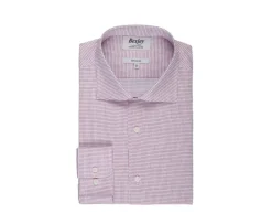 Camisa blanca con pequeños cuadros rojos Salvatore-Bexley Cheap
