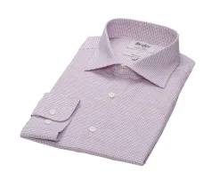 Camisa blanca con pequeños cuadros rojos Salvatore-Bexley Cheap