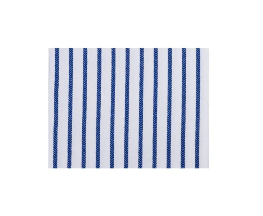 Camisa blanca con rayas azules Léonel-Bexley Clearance