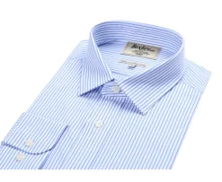 Camisa blanca con rayas azules Geoffroy-Bexley Cheap