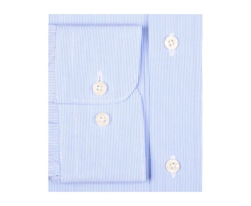 Camisa blanca con rayas azules Anselme-Bexley Best