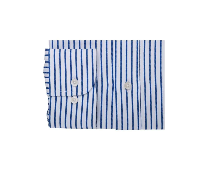 Camisa blanca con rayas azul marino Noëlien-Bexley Best