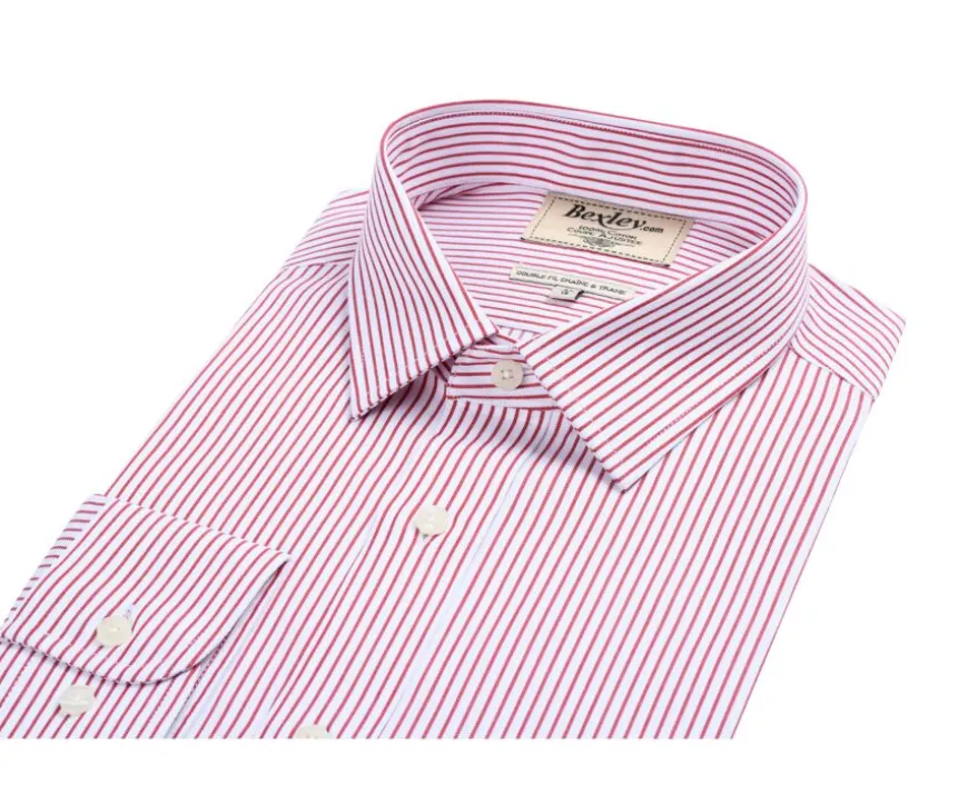Camisa blanca con rayas rojas Geoffroy-Bexley Shop
