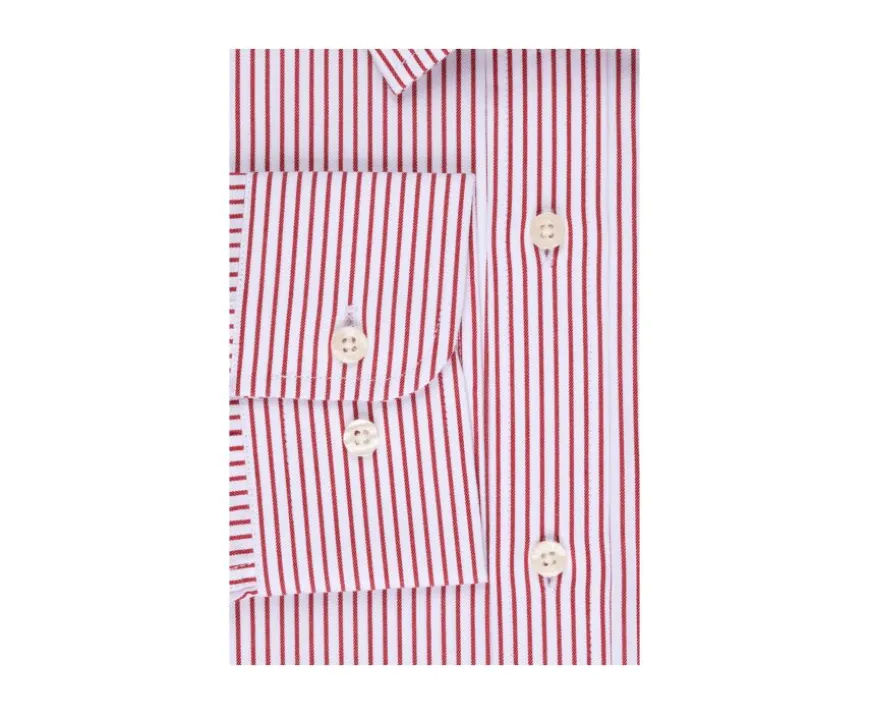 Camisa blanca con rayas rojas Geoffroy-Bexley Shop