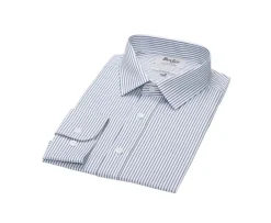 Camisa blanca con rayas Verde oscuros Geoffroy-Bexley Shop