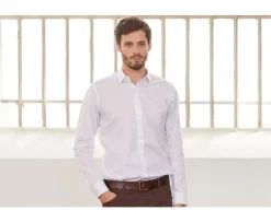 Camisa blanca de algodón - Cuello francés Norbertin-Bexley Discount