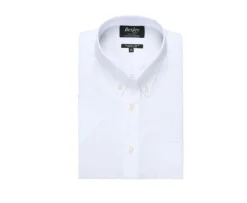 Camisa blanca de algodón y lino - Bolsillo en el pecho Colten Mc-Bexley Fashion