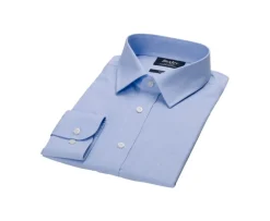 Camisa blanca de sarga celeste Claudiard-Bexley Outlet