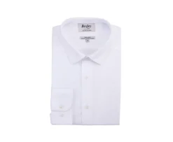 Camisa blanca de sarga de algodón - Cuello francés Caubert-Bexley Best Sale