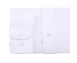 Camisa blanca de sarga de algodón - Cuello francés Caubert-Bexley Best Sale
