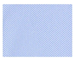Camisa blanca estampada con motivos azules - Cuello francés Oscar-Bexley Best
