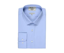 Camisa Celeste 100% algodón - Cuello francés Maxime Classic-Bexley Hot