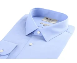 Camisa Celeste 100% algodón - Cuello francés Maxime Classic-Bexley Hot