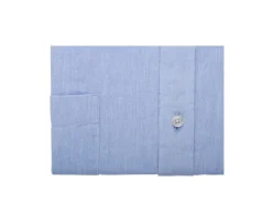 Camisa Chambray Azul Claro de algodón y lino Siphérin-Bexley Online