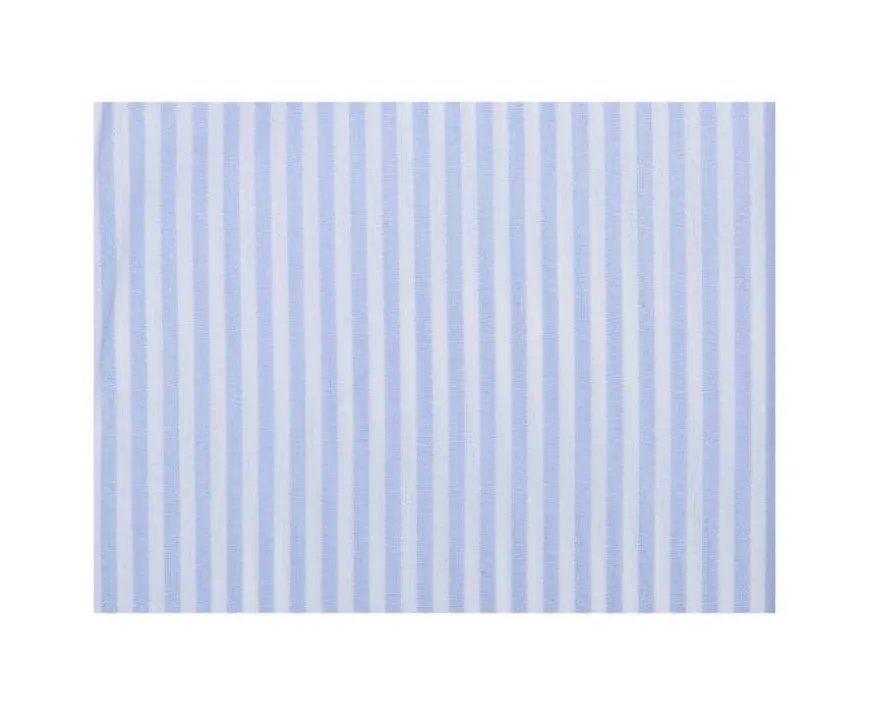 Camisa de algodón a rayas Azul Claro y Blanco - Cuello americano Marlon-Bexley Cheap