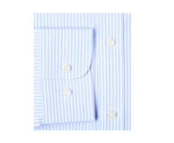 Camisa de algodón a rayas Celeste y Blanco Maximilien-Bexley Cheap