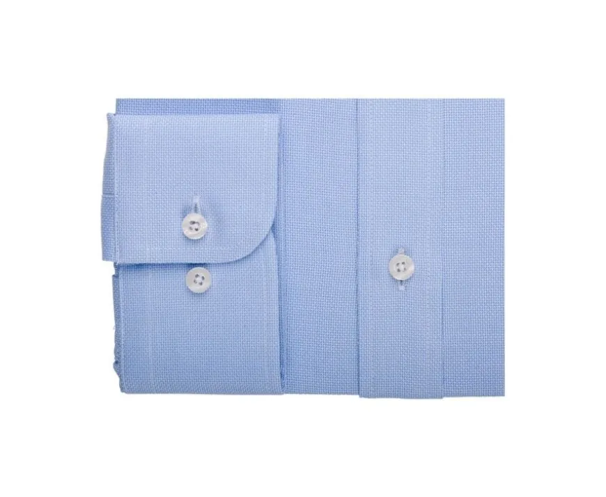 Camisa de algodón Azul claro - Cuello francés Ansbert-Bexley Discount