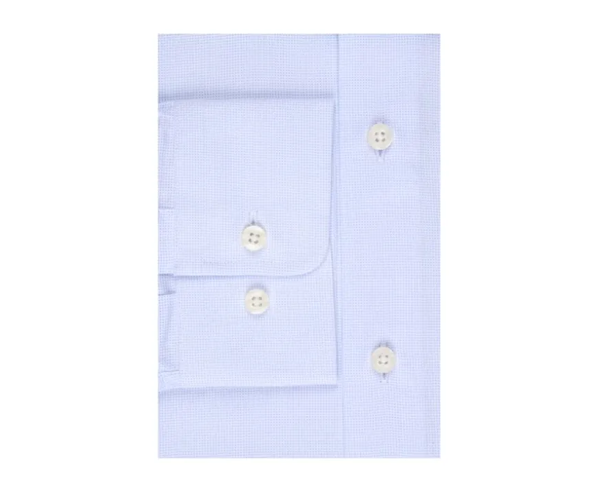 Camisa de algodón Azul claro - Cuello italiano Angelo-Bexley Clearance