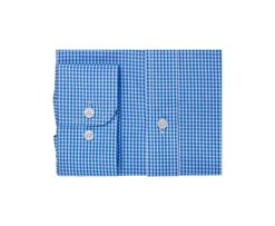 Camisa de algodón Azul claro y Blanco - Cuello francés Valaire-Bexley Clearance
