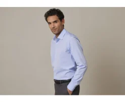 Camisa de algodón Azul - Cuello francés Louis Classic-Bexley Outlet