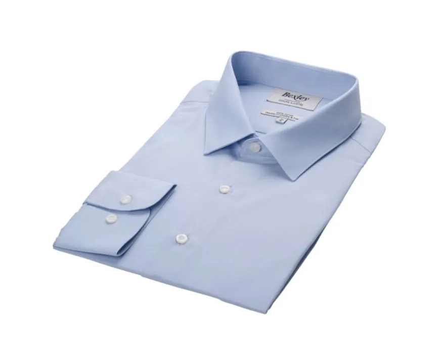 Camisa de algodón Azul - Cuello francés Louis Classic-Bexley Outlet