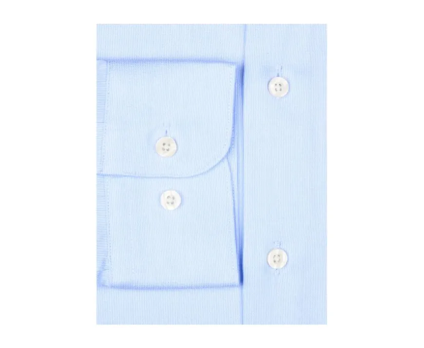 Camisa de algodón Azul pálido - Cuello francés Paterne Classic-Bexley Outlet