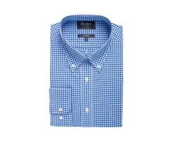 Camisa de algodón blanca con cuadros azul claro Codell-Bexley Cheap