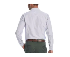 Camisa de algodón blanca con rayas azules Clément-Bexley New