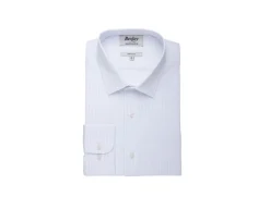Camisa de algodón rayas Blanco y Celeste Berthin-Bexley Clearance