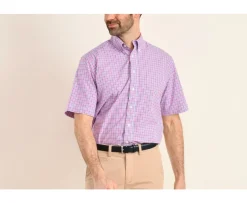 Camisa de algodón Rosa Azul y Blanco - Bolsillo en el pecho Cullen Mc-Bexley Store