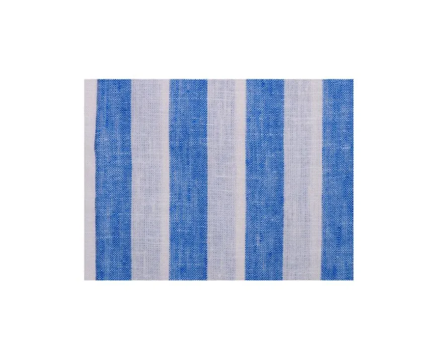 Camisa de algodón y lino a rayas Azul y Blanco Brunien-Bexley Hot