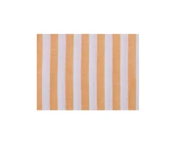 Camisa de algodón y lino a rayas Amarillo Naranja y Blanco Simonin-Bexley Discount