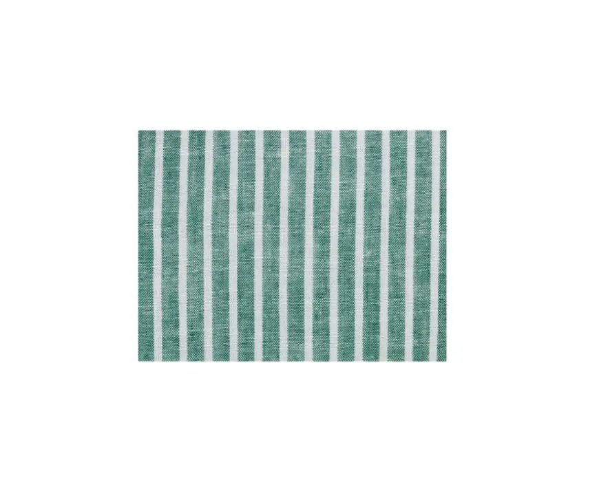 Camisa de algodón y lino Chambray Vert y blanco Edibert-Bexley Cheap
