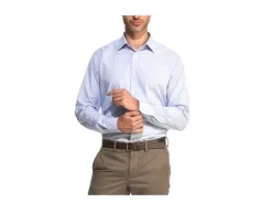 Camisa de cuadros finos Blanco y Azul océano Martin-Bexley Outlet