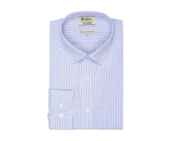 Camisa de cuadros finos Blanco y Azul océano Martin-Bexley Outlet