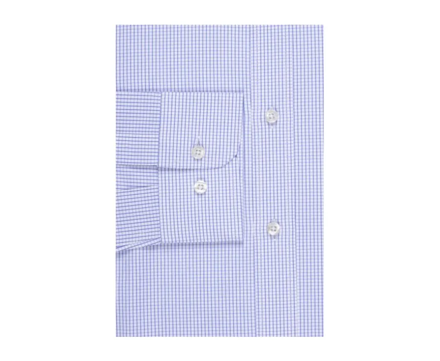 Camisa de cuadros finos Blanco y Azul océano Martin-Bexley Outlet