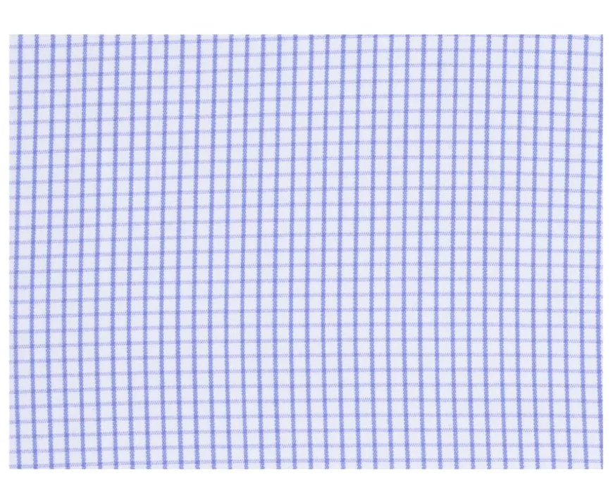 Camisa de cuadros finos Blanco y Azul océano Martin-Bexley Outlet