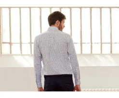 Camisa de franela a cuadros Azul y Verde Lindsay-Bexley Best Sale