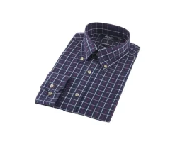 Camisa de franela a cuadros Blanco y Rojo Lindsay-Bexley Fashion