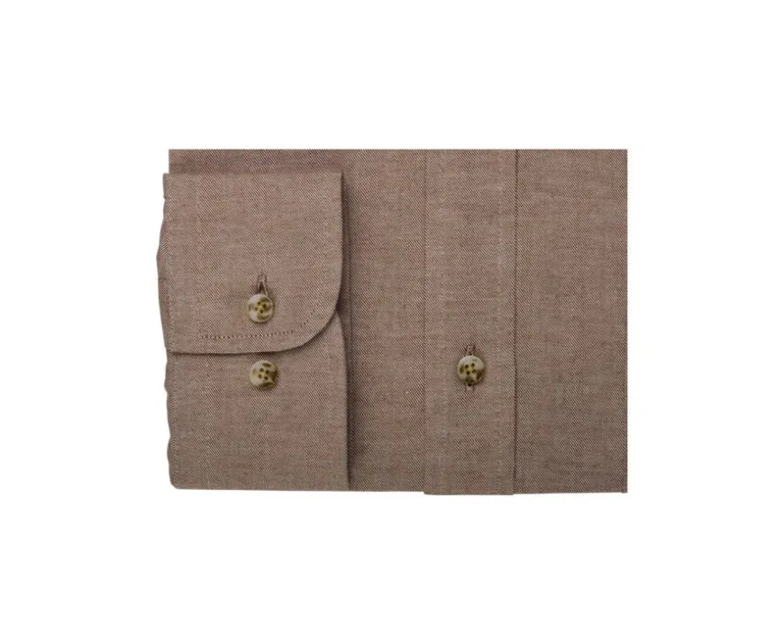 Camisa de franela Camel - Bolsillo en el pecho Alexander-Bexley Sale
