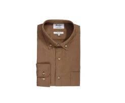 Camisa de franela Caramelo - Bolsillo en el pecho Alexander-Bexley Fashion